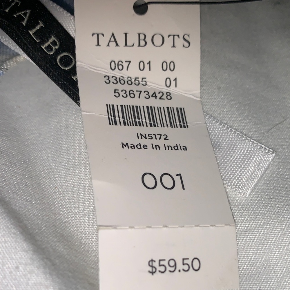 ☆ Talbots Multi-Blue Striped Scarf - Picture 3 of 5